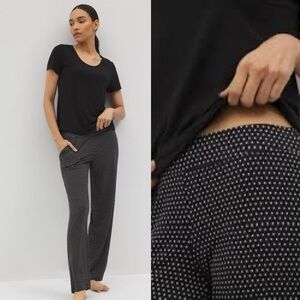 New SOMA XL COOL NIGHTS Short-Sleeve Pant Pajama Set THOUGHTFUL DOTS BLACK